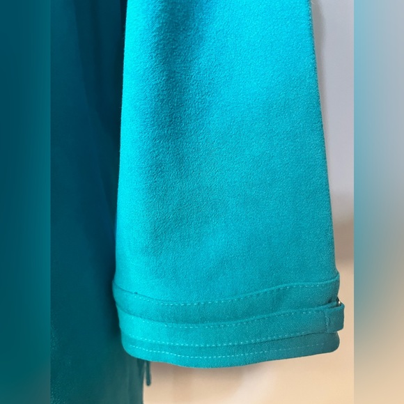 NWOT JM Collection Torquoise Jacket w/ 2 Breast Pockets and Snap Closure !! - Picture 11 of 16